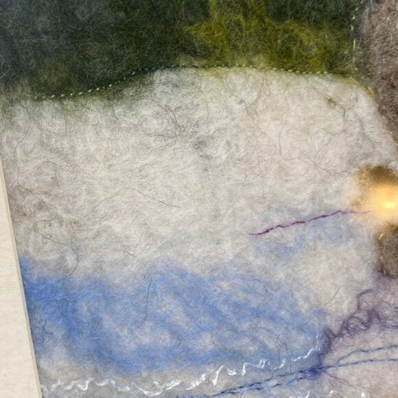 Isle of Aran Felt Art Painting Scotland Landscape Mixed Media Kilwaliu Glen Lynn - Picture 4 of 10